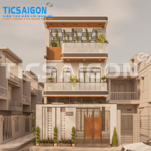Mẫu nhà 3 tầng hiện đại: sang trọng, độc đáo với diện tích 6.2x17.2m